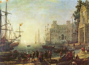 ヴィラメディチのある港 作： Claude Lorrain
